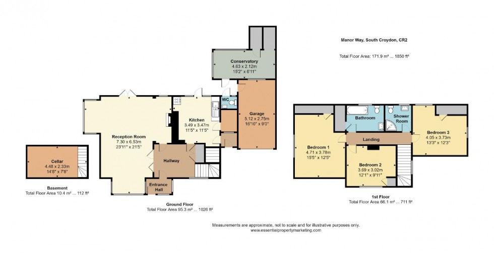 Floorplan for Manor Way, South Croydon