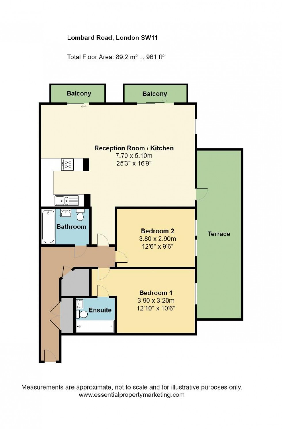 Floorplan for Oyster Wharf, Battersea