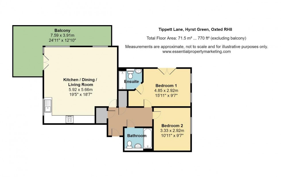 Floorplan for Tippett Lane, Oxted