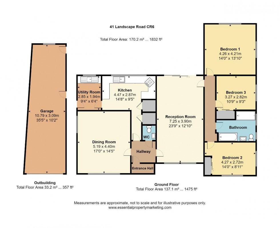 Floorplan for Landscape Road, Warlingham