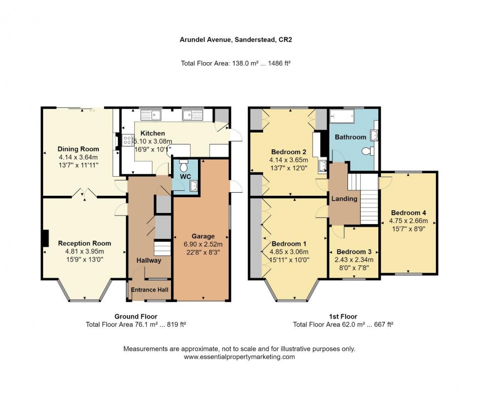 Floorplan for Arundel Avenue, Sanderstead