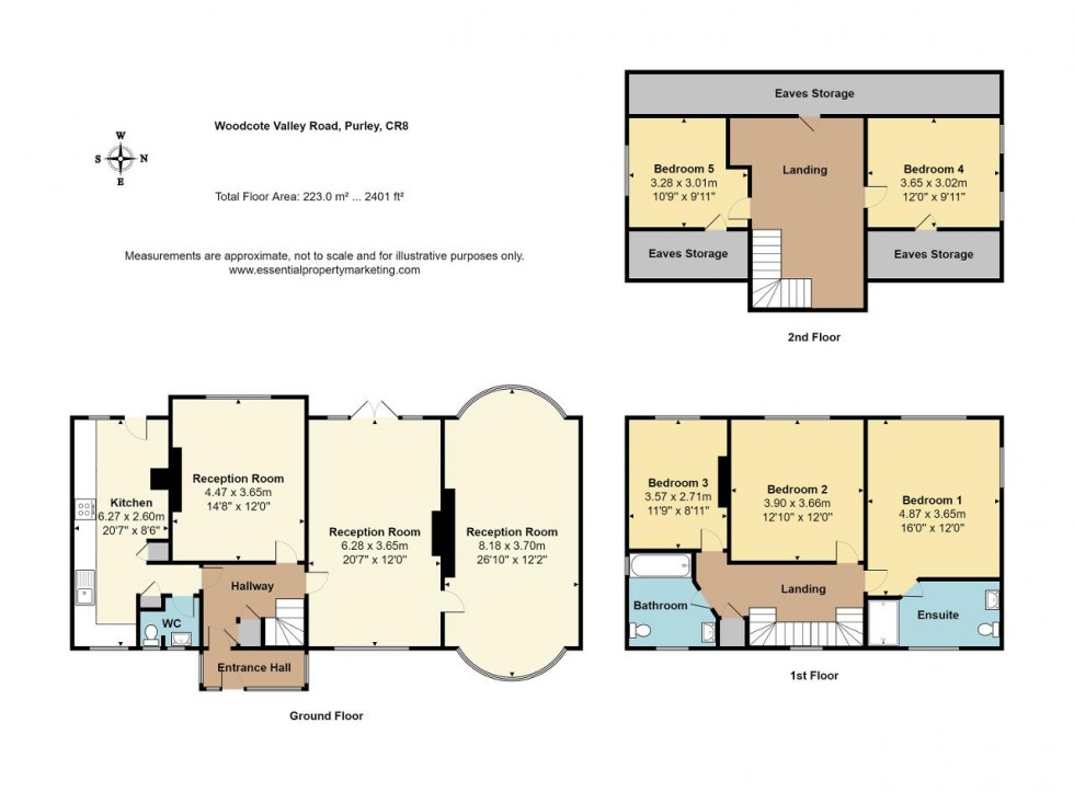 Floorplan for Woodcote Valley Road, Purley