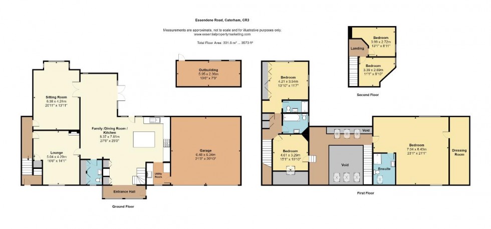 Floorplan for Essendene Road, Caterham