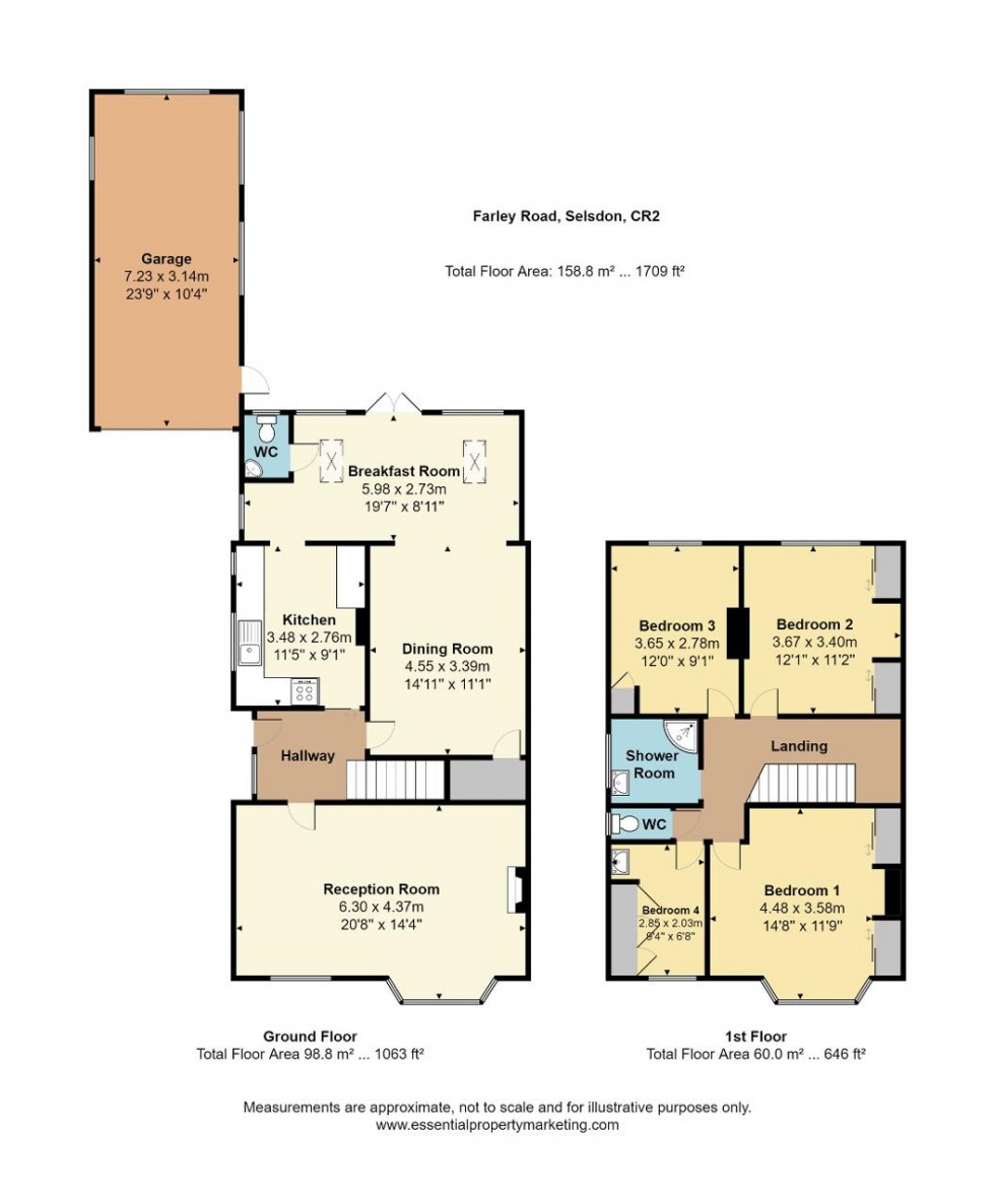 Floorplan for Farley Road, South Croydon