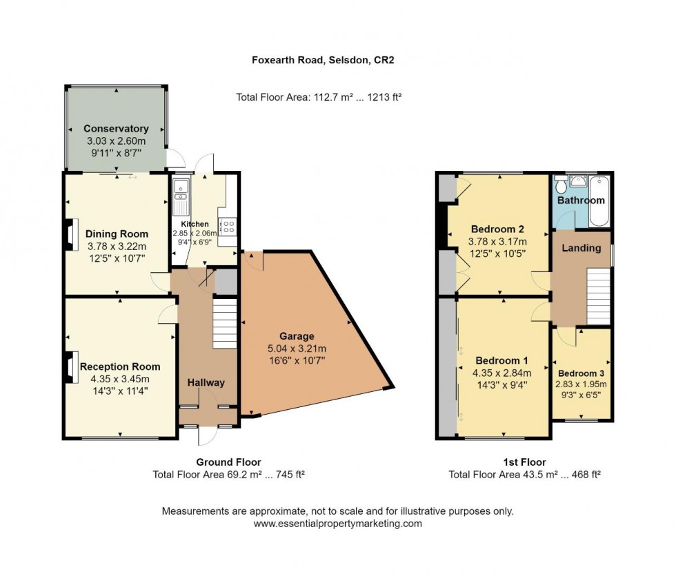 Floorplan for Foxearth Road, South Croydon