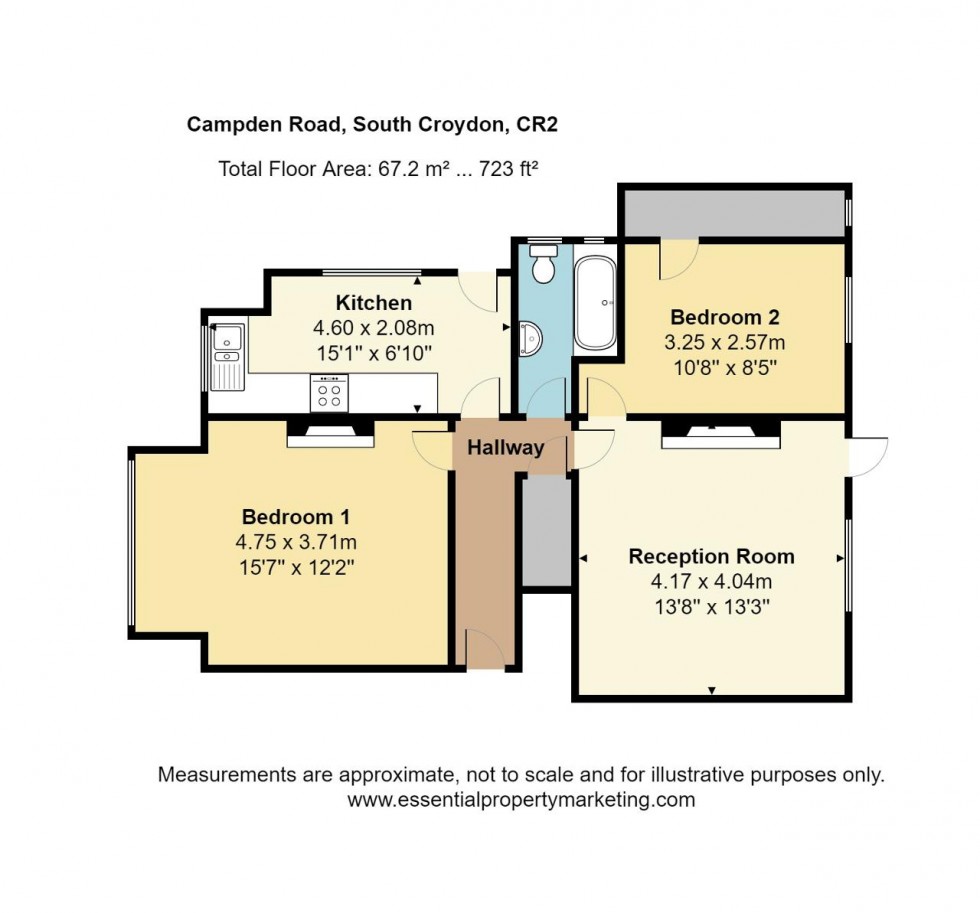 Floorplan for Campden Road, South Croydon