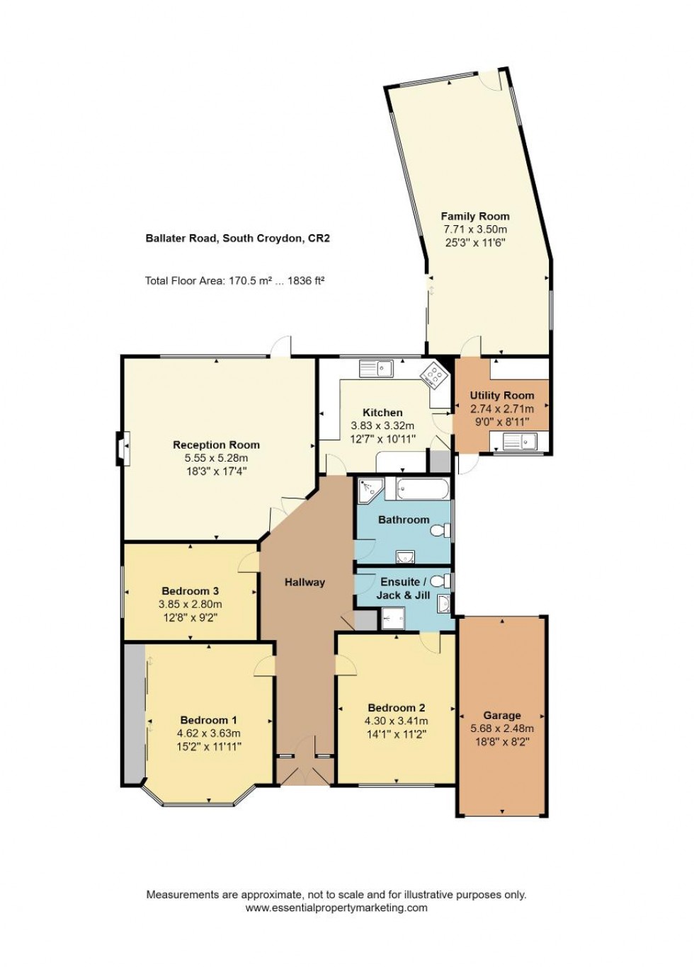 Floorplan for Ballater Road, South Croydon