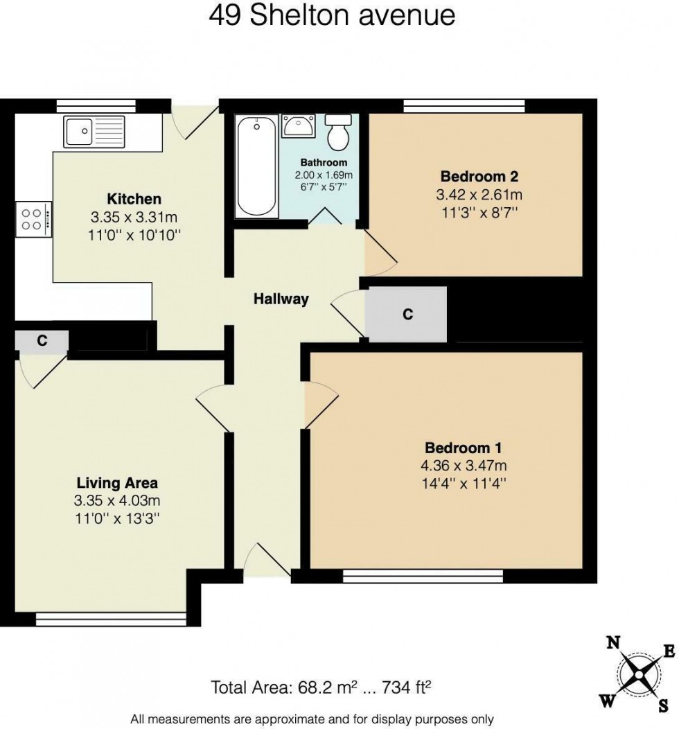 Floorplan for Shelton Avenue, Warlingham