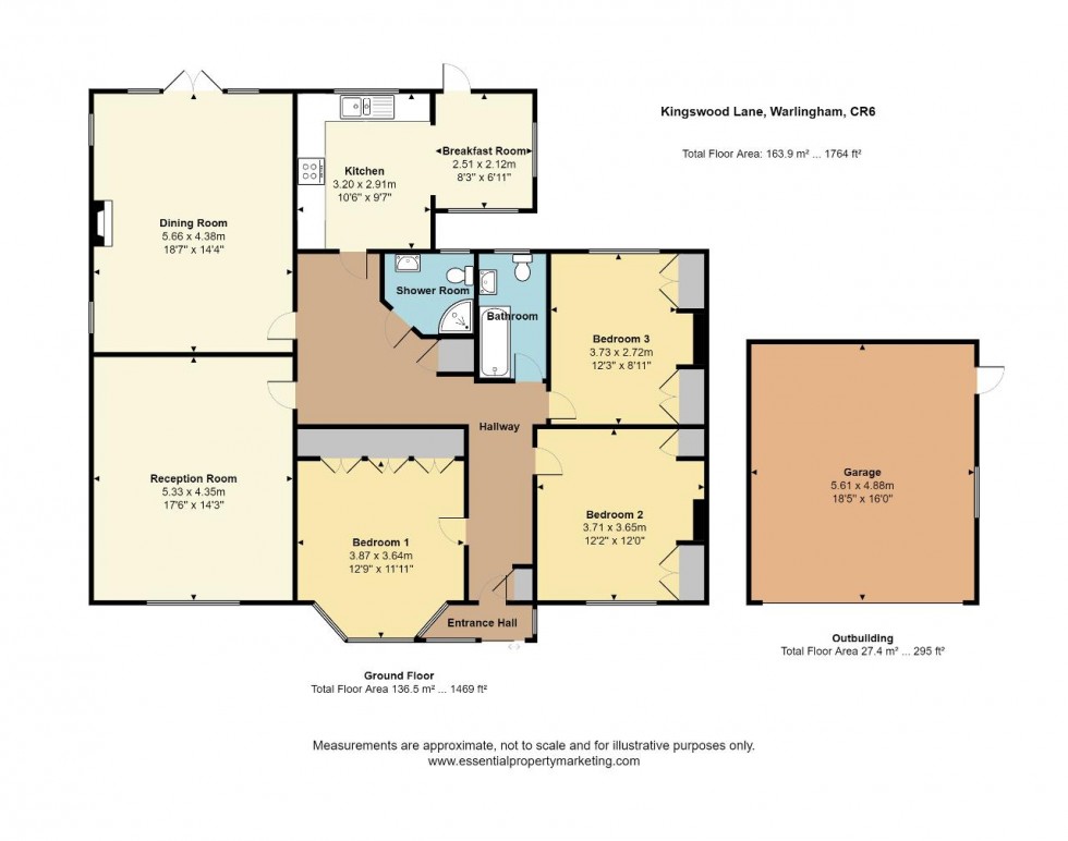 Floorplan for Kingswood Lane, Sanderstead