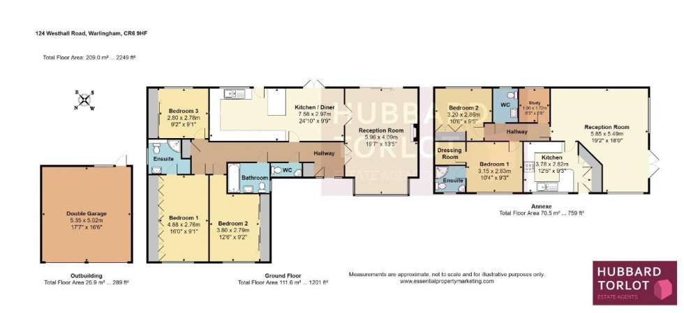 Floorplan for Westhall Road, Warlingham