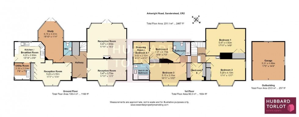 Floorplan for Arkwright Road, Sanderstead