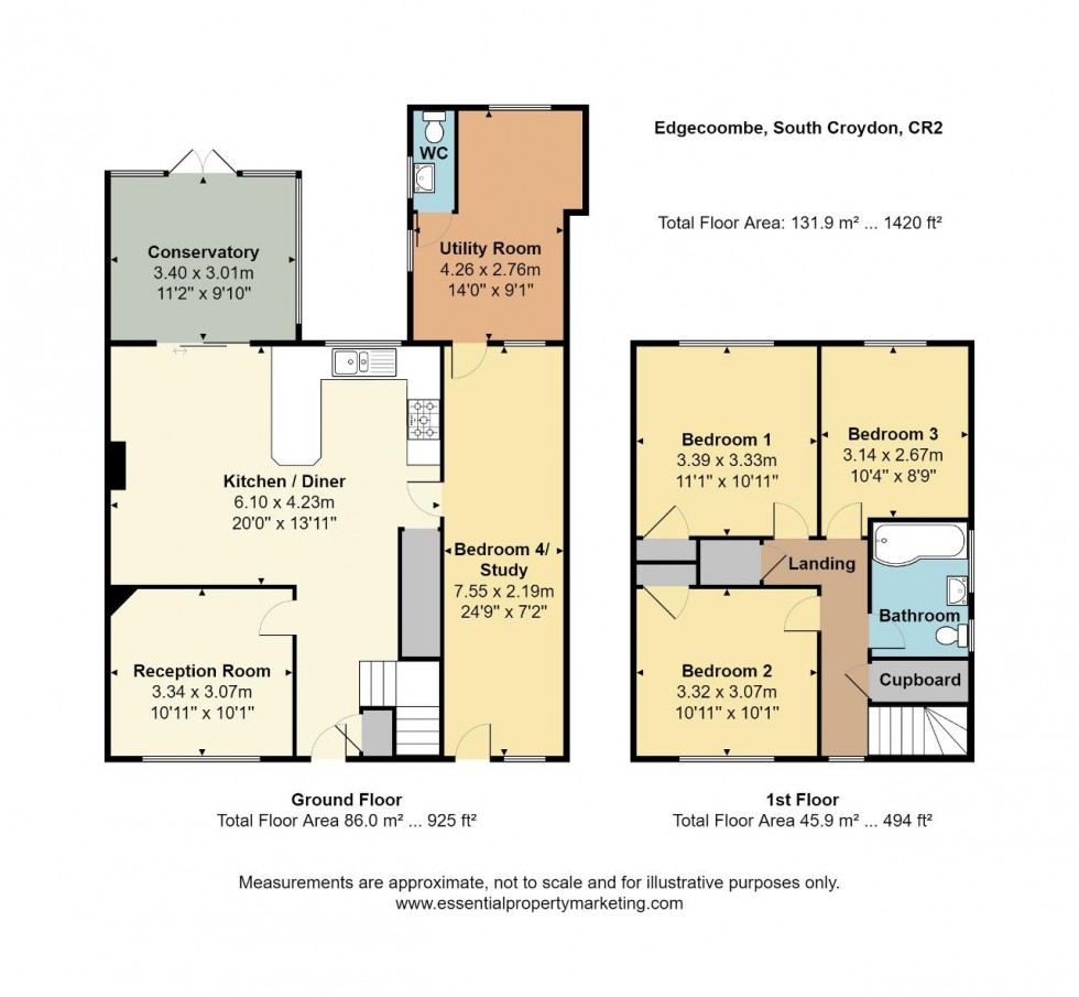 Floorplan for Edgecoombe, South Croydon