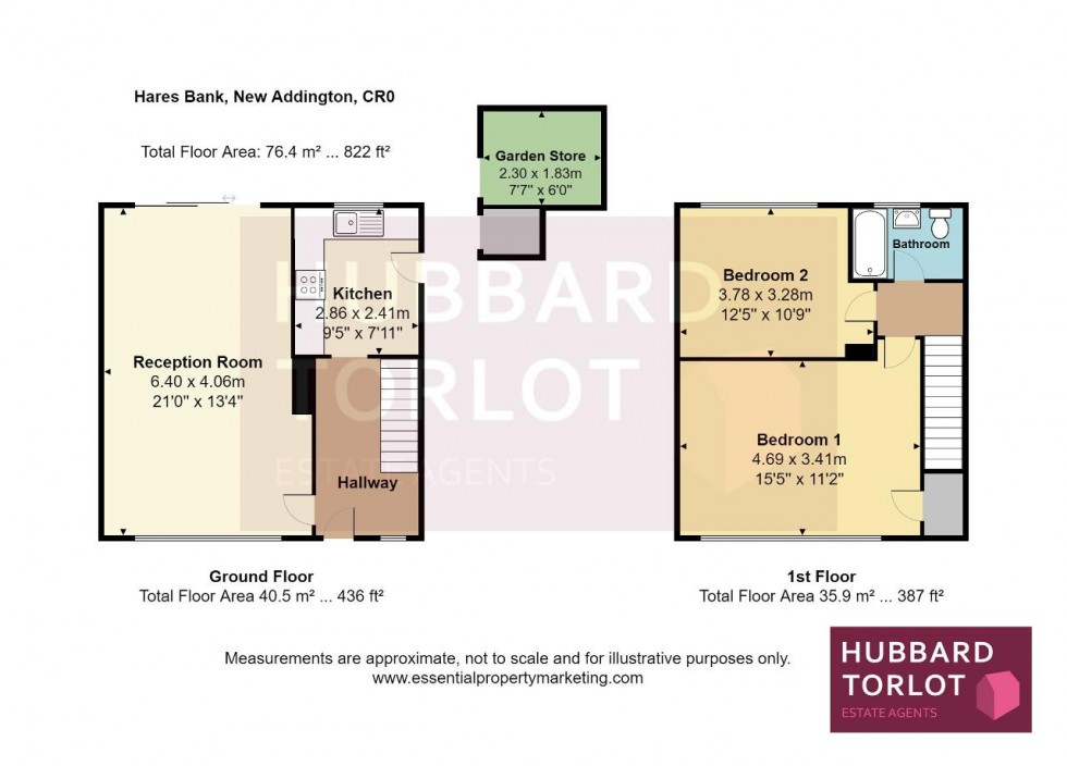 Floorplan for Hares Bank, New Addington