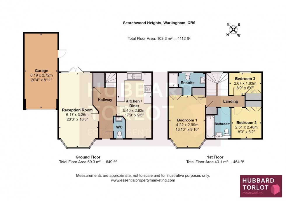 Floorplan for Searchwood Heights, Warlingham