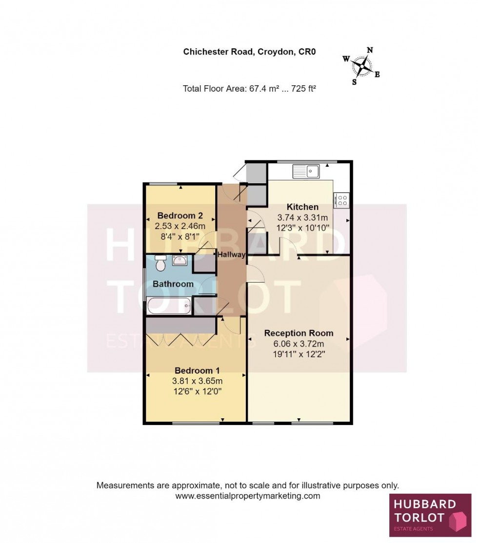 Floorplan for Chichester Road, Croydon