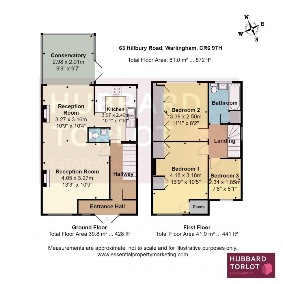 Floorplan for Hillbury Road, Warlingham