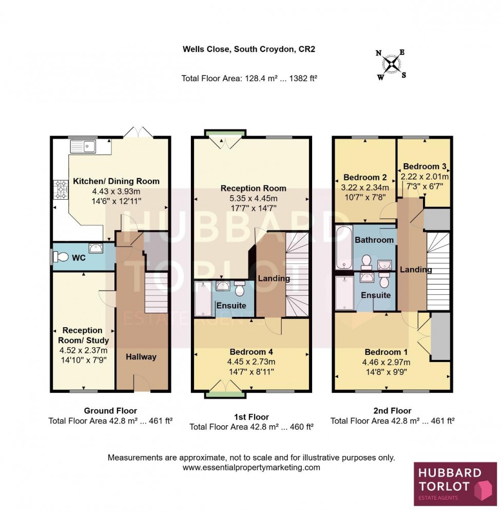 Floorplan for Wells Close, South Croydon