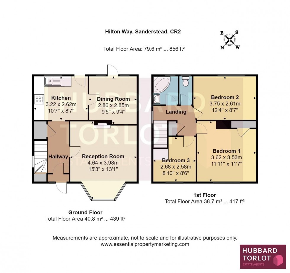 Floorplan for Hilton Way, Sanderstead