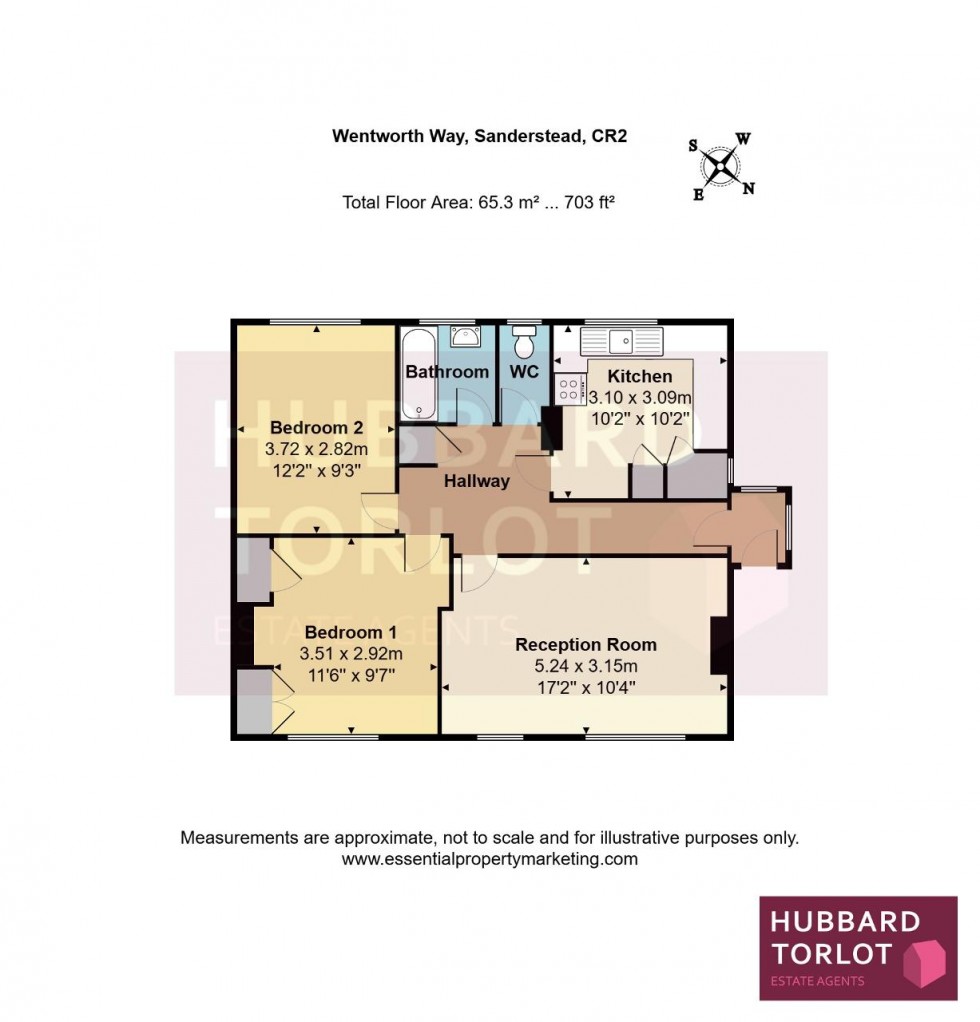 Floorplan for Wentworth Way, Sanderstead