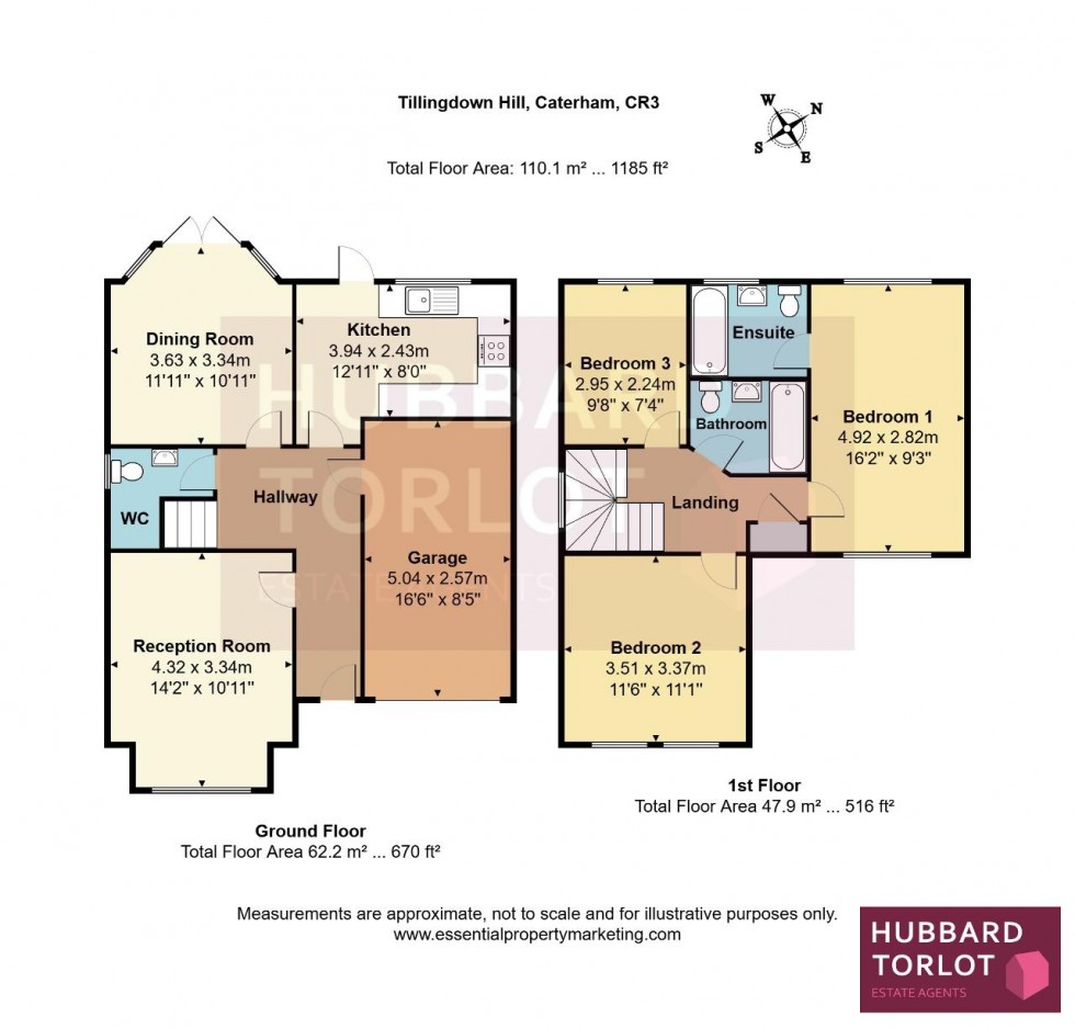 Floorplan for Tillingdown Hill, Caterham