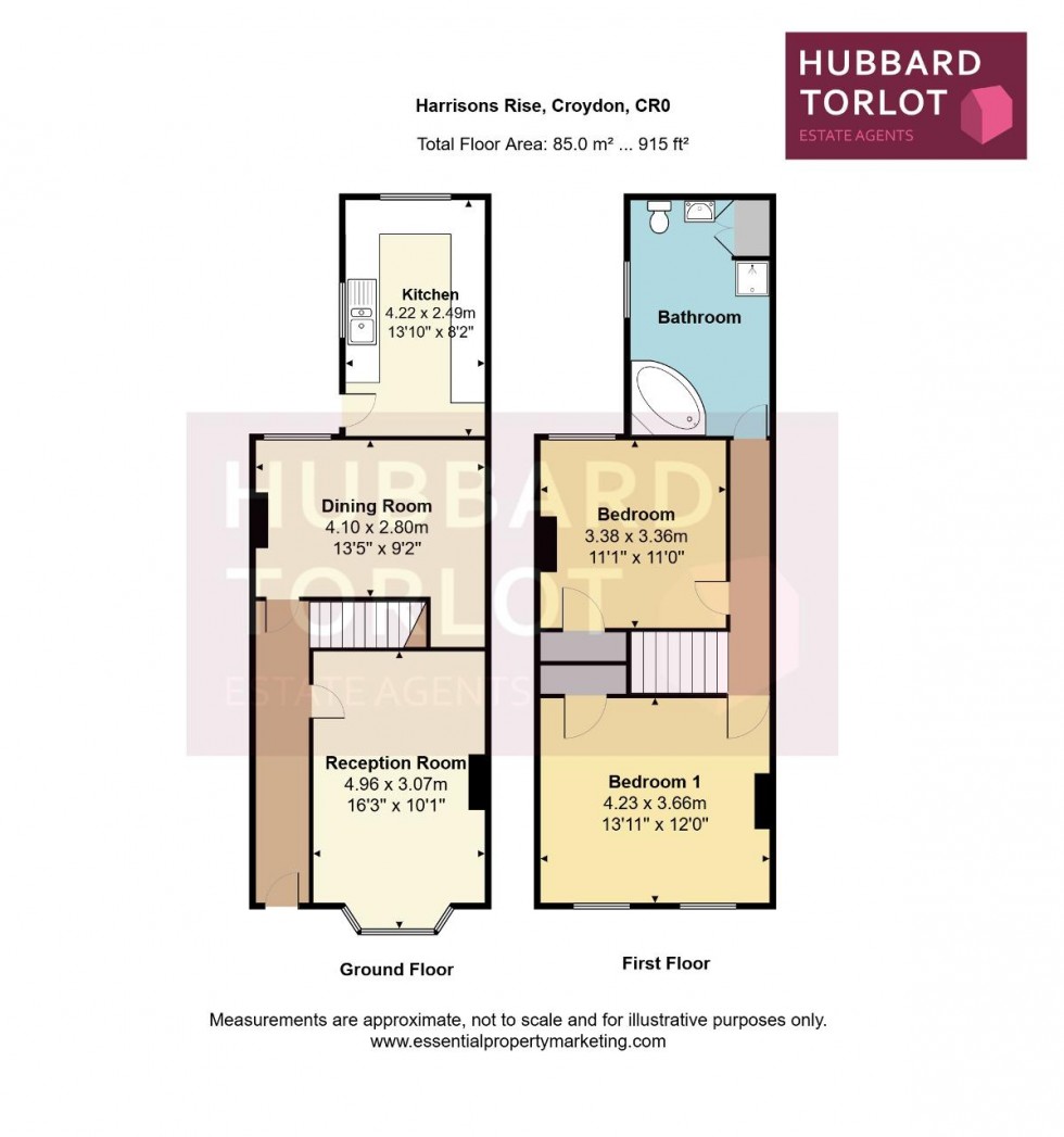 Floorplan for Harrisons Rise, Croydon