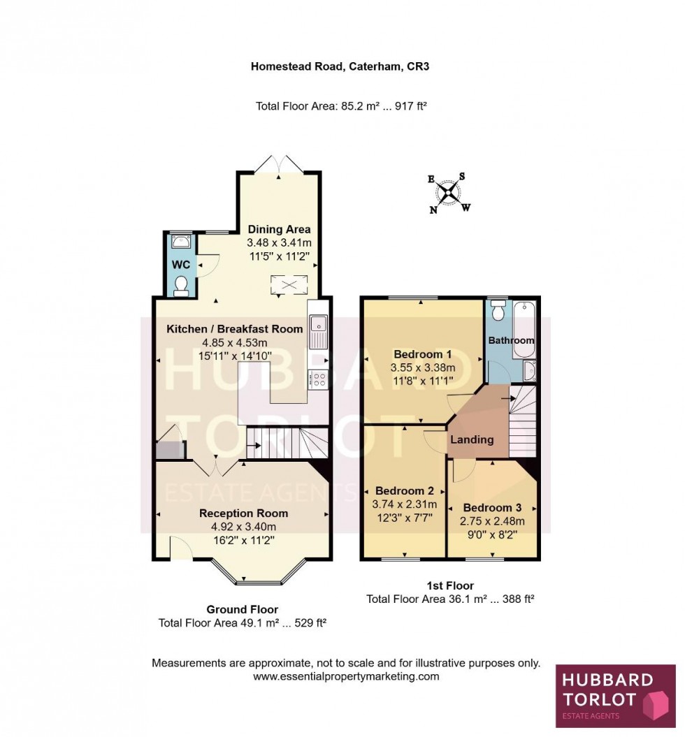 Floorplan for Homestead Road, Caterham