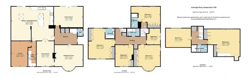 Floorplan for Arkwright Road, Sanderstead