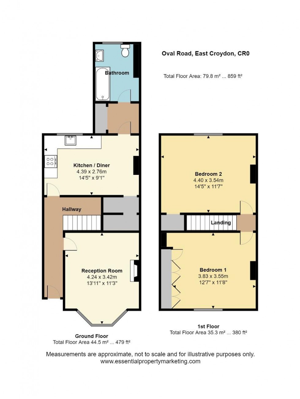 Floorplan for Oval Road, East Croydon