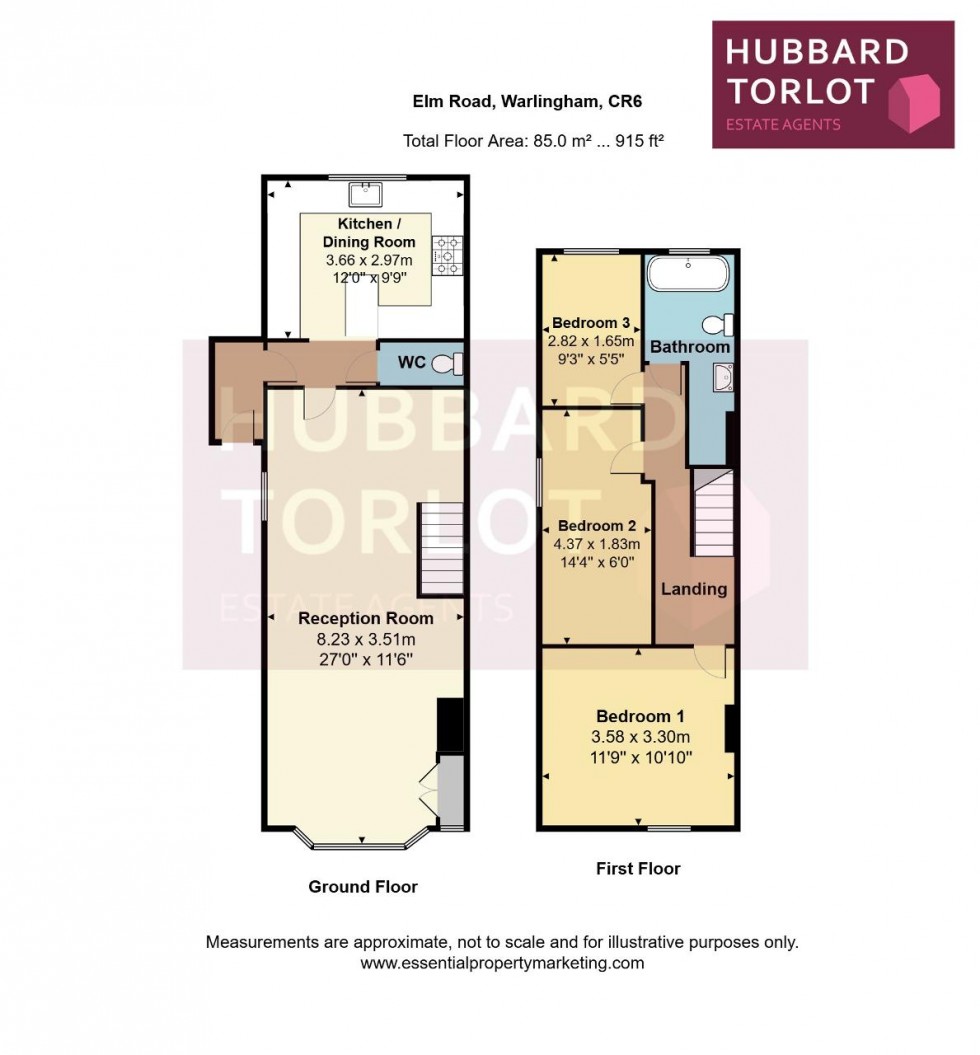 Floorplan for Elm Road, Warlingham