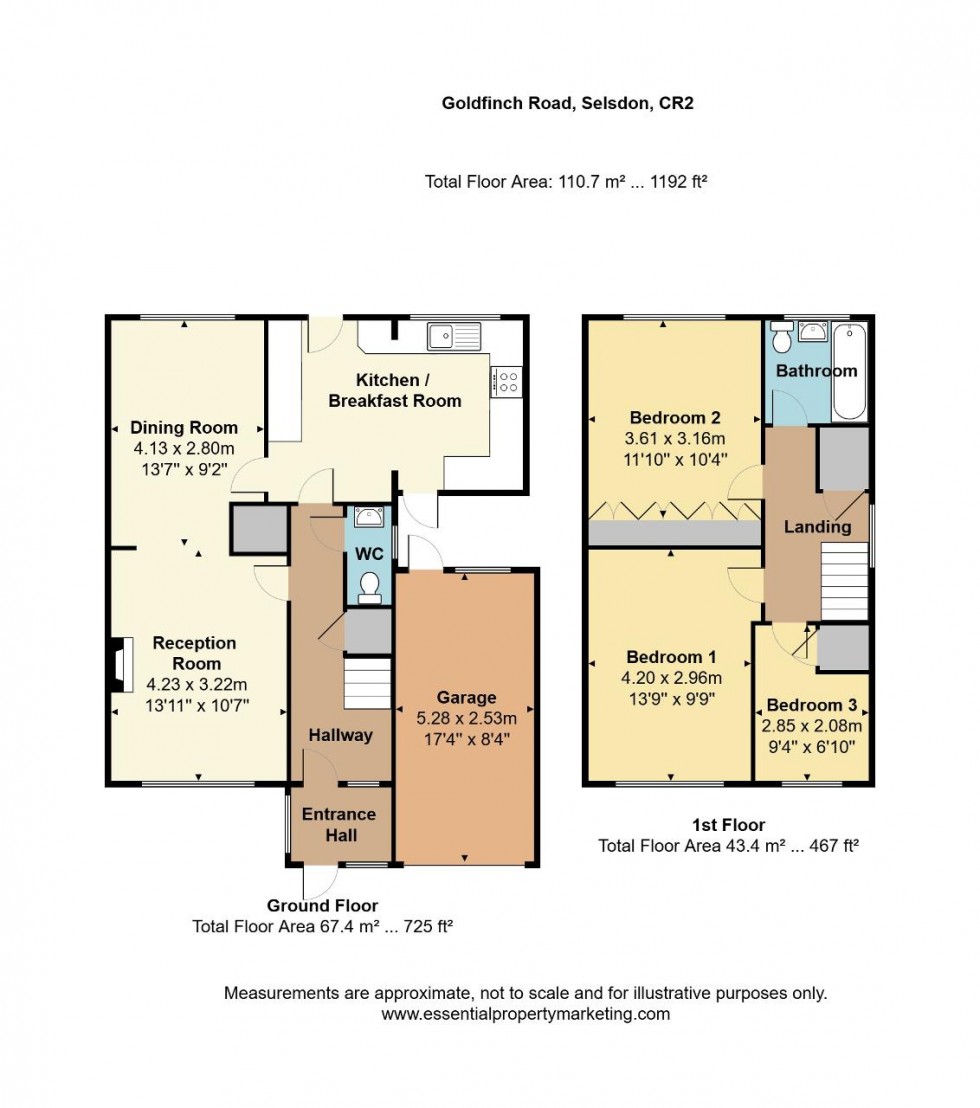 Floorplan for Goldfinch Road, South Croydon