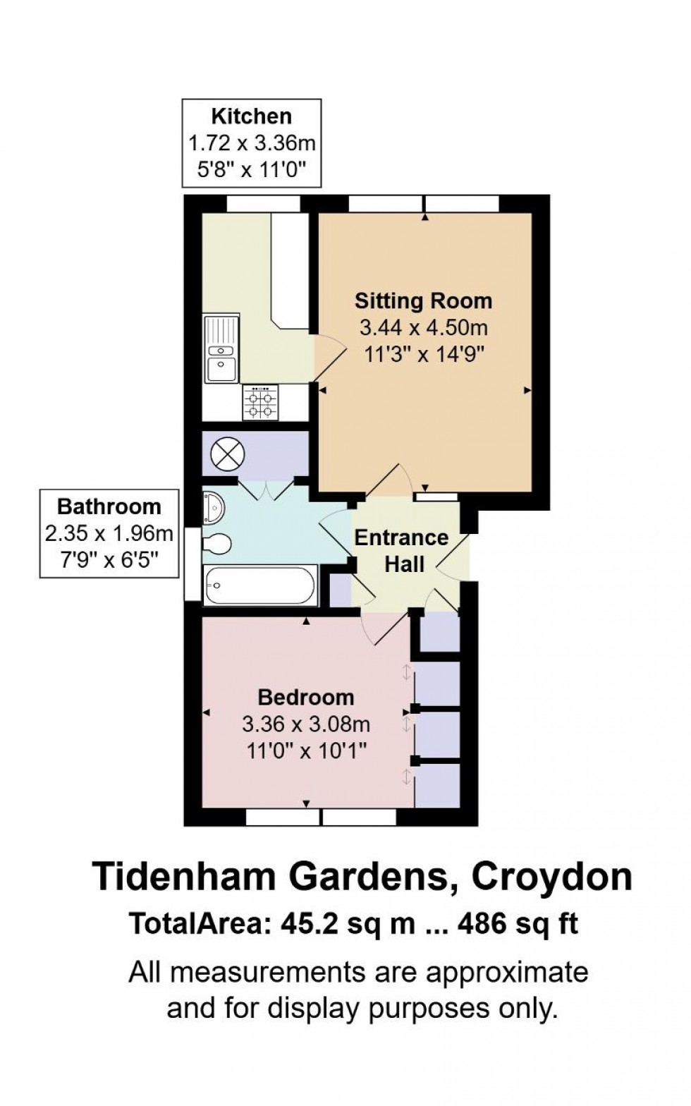 Floorplan for Tidenham Gardens, Croydon