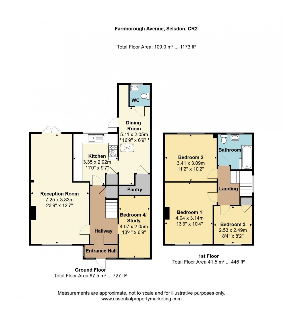 Floorplan for Farnborough Ave, South Croydon