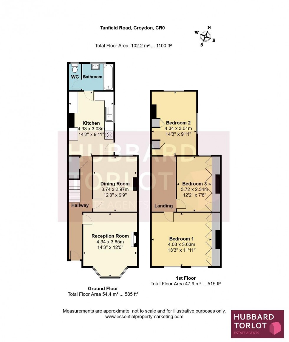 Floorplan for Tanfield Road, Croydon