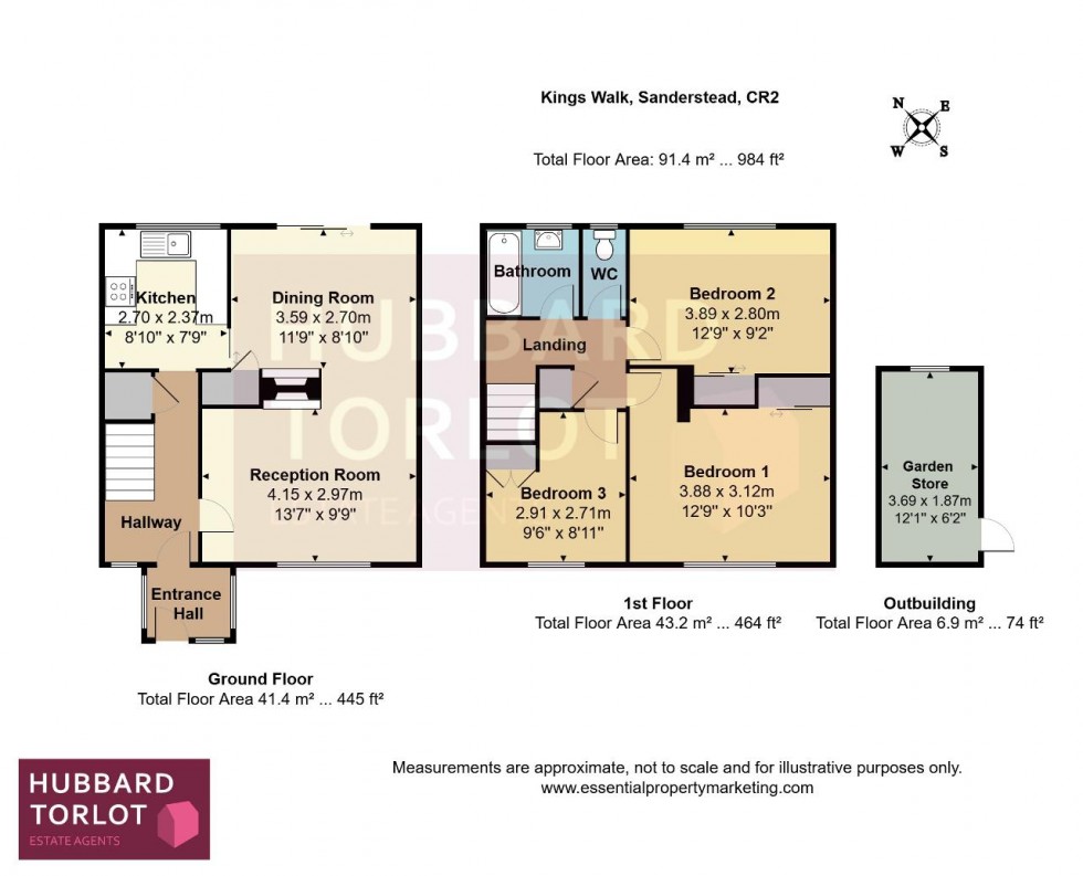 Floorplan for Kings Walk, Sanderstead