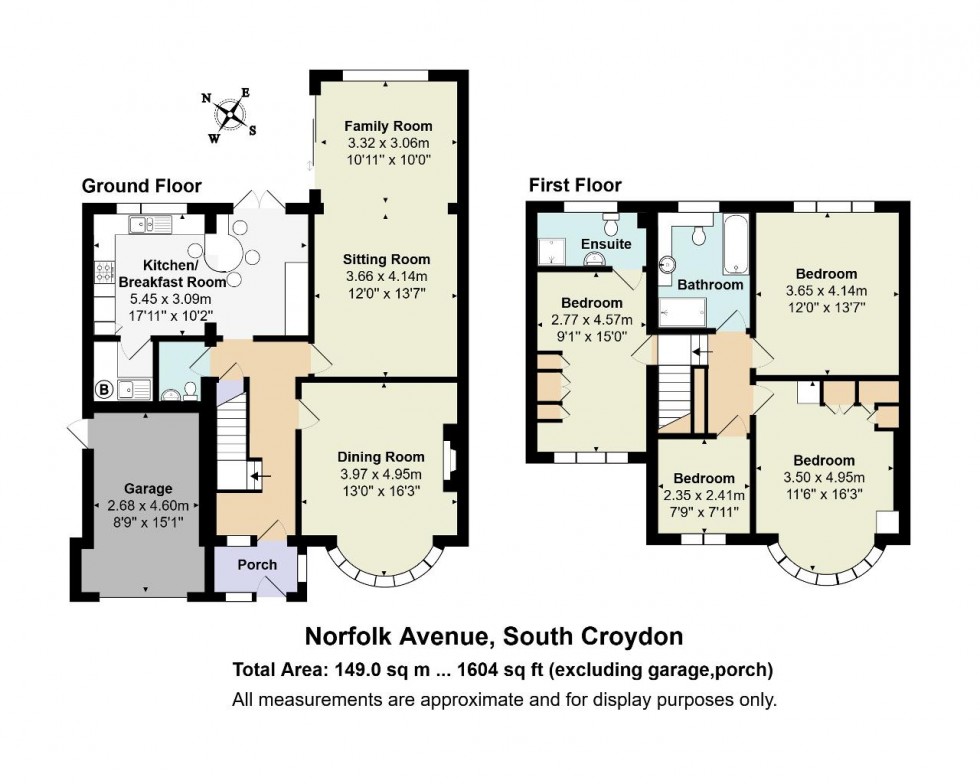 Floorplan for Norfolk Avenue, Sanderstead