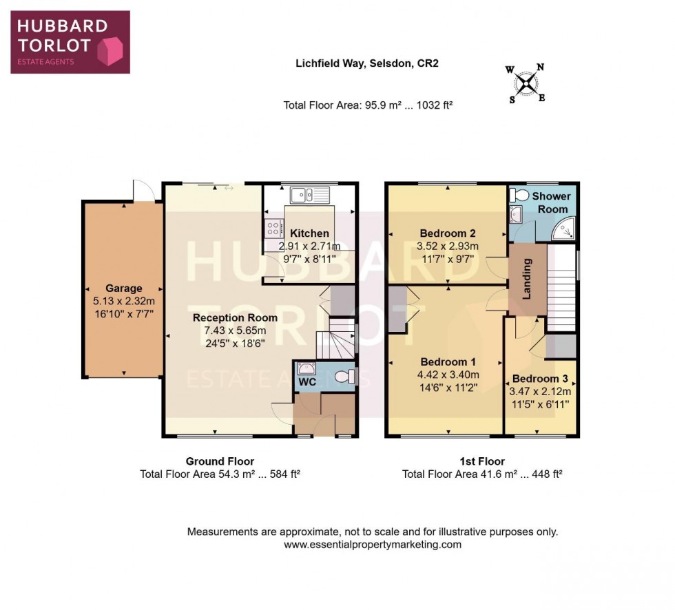 Floorplan for Lichfield Way, South Croydon