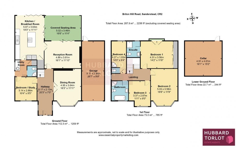 Floorplan for Briton Hill Road, Sanderstead