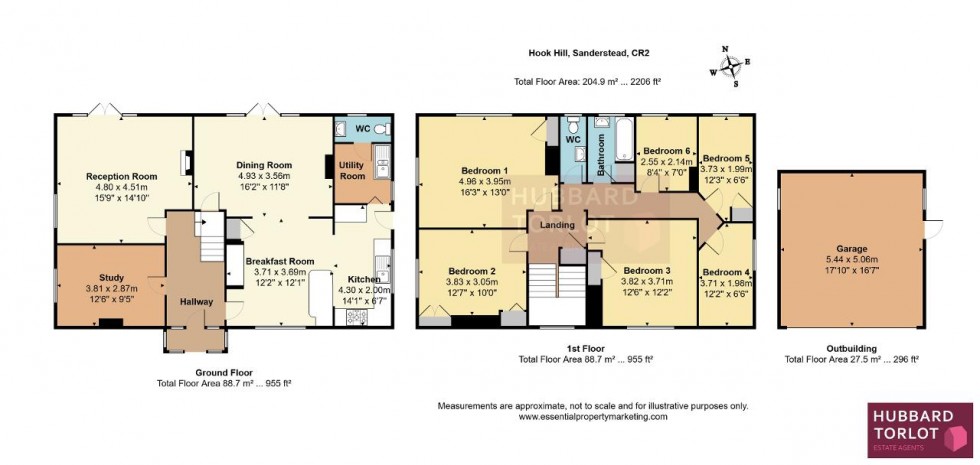 Floorplan for Hook Hill, Sanderstead