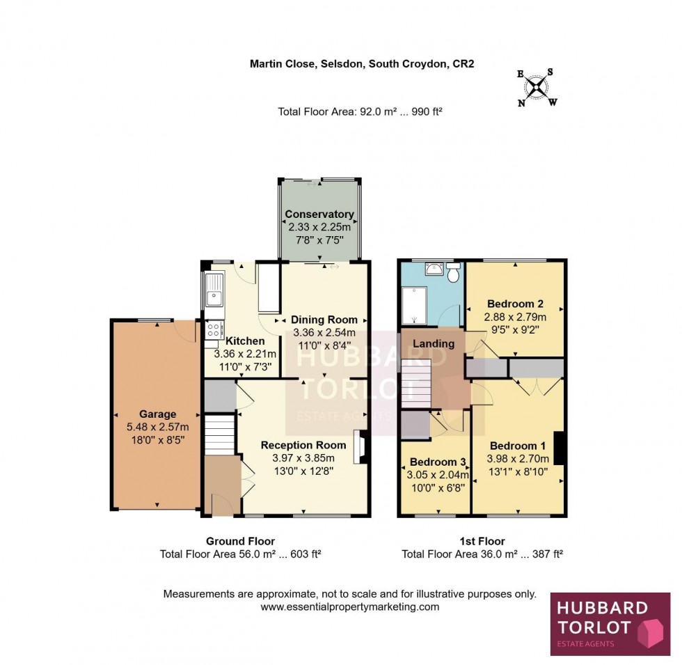 Floorplan for Martin Close, South Croydon