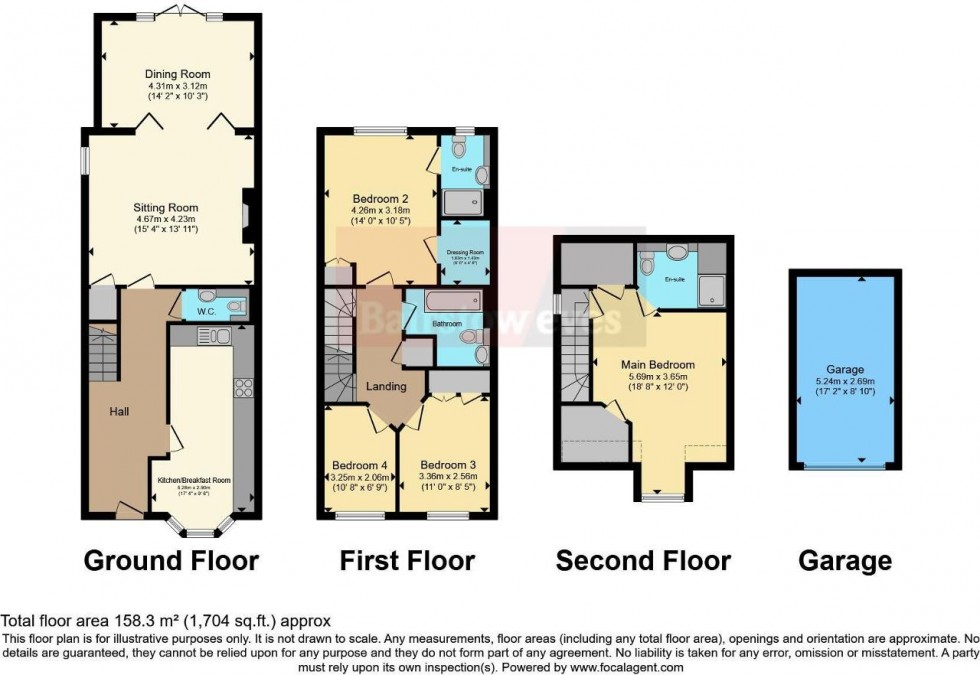Floorplan for White Hill Close, Caterham