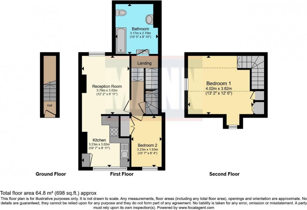 Floorplan for Dering Road, Croydon
