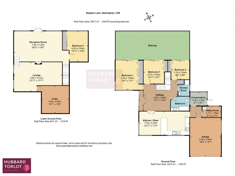 Floorplan for Badgers Lane, Warlingham