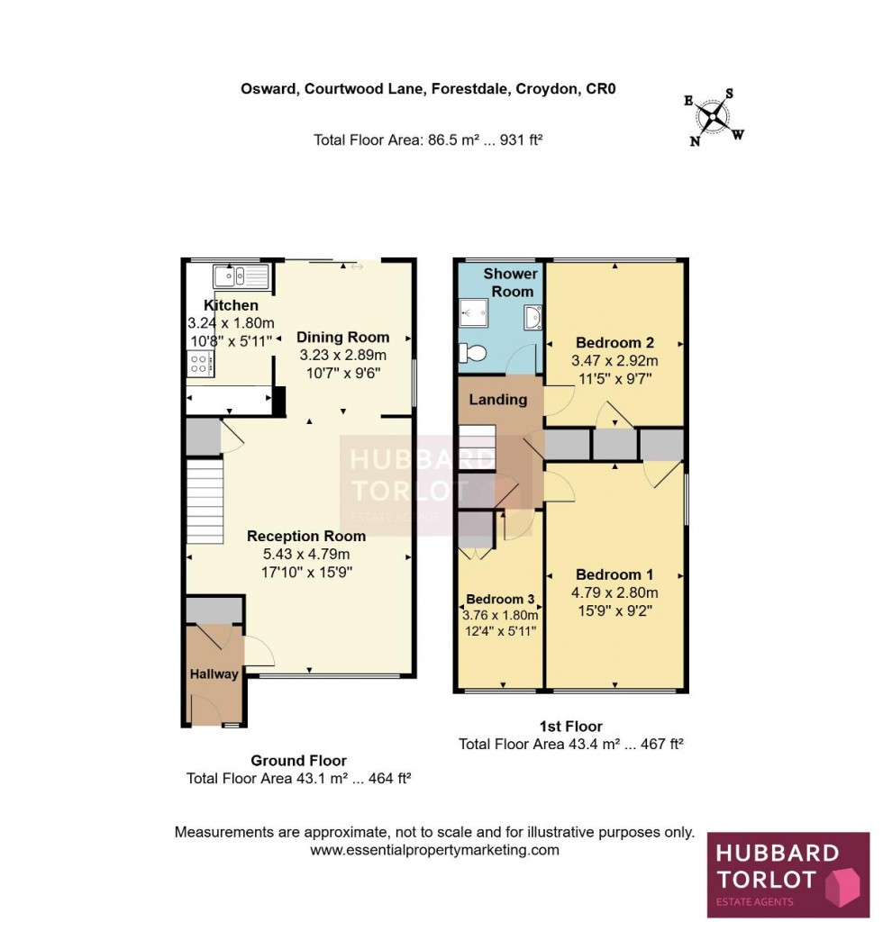 Floorplan for Courtwood Lane, Selsdon
