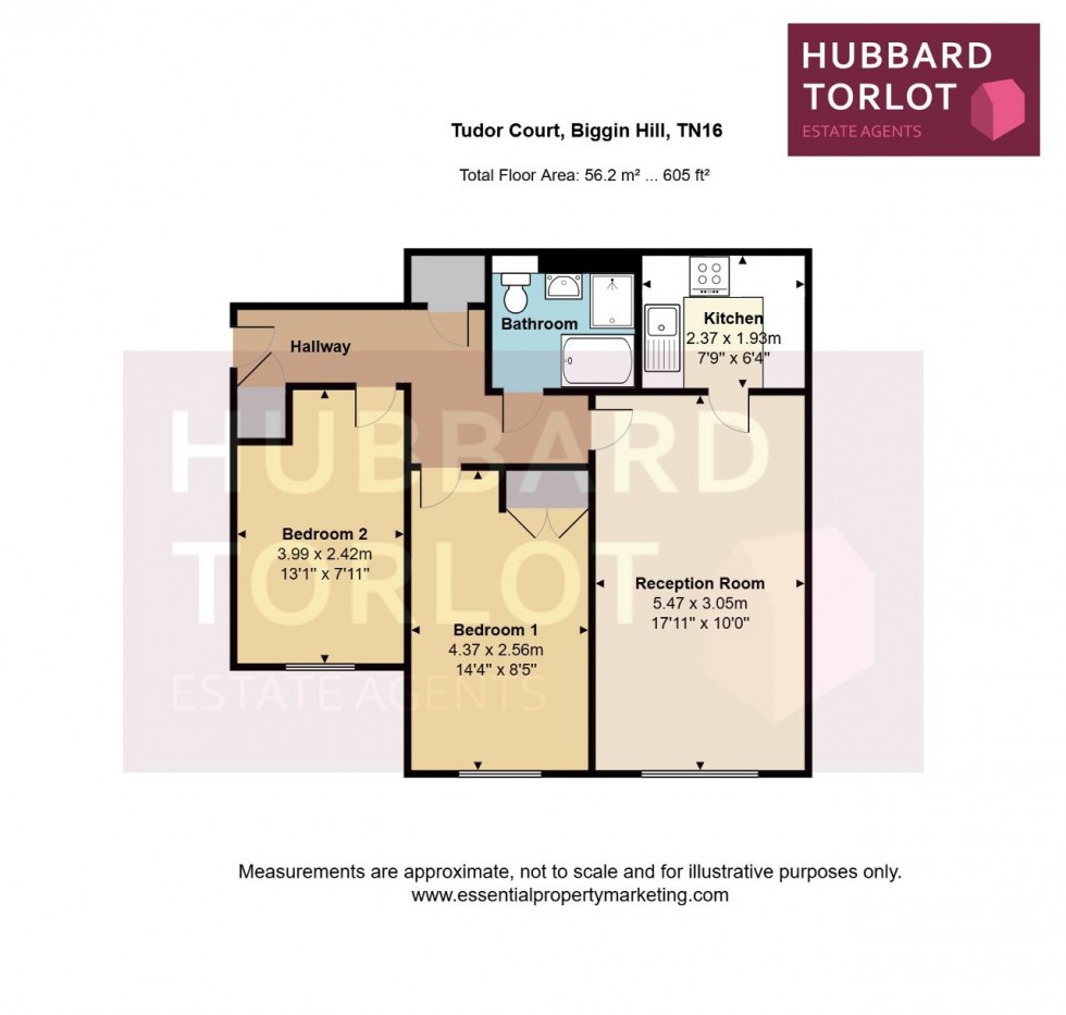 Floorplan for Flat 46, Westerham