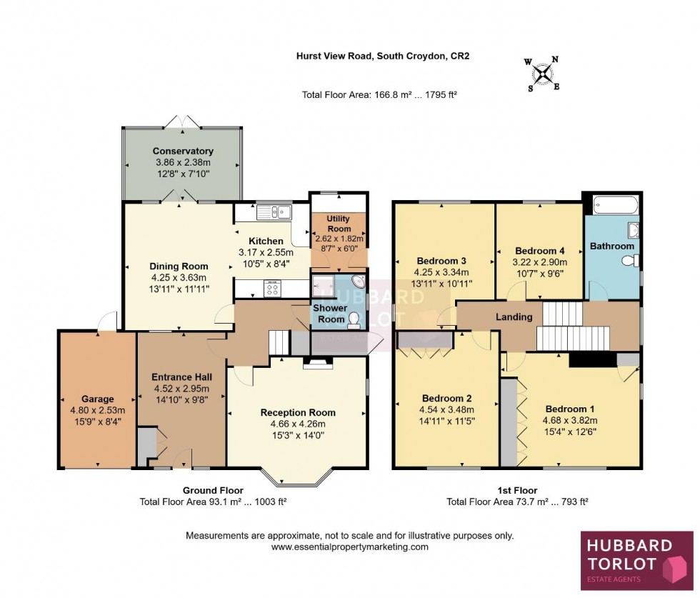 Floorplan for Hurst View Road, South Croydon