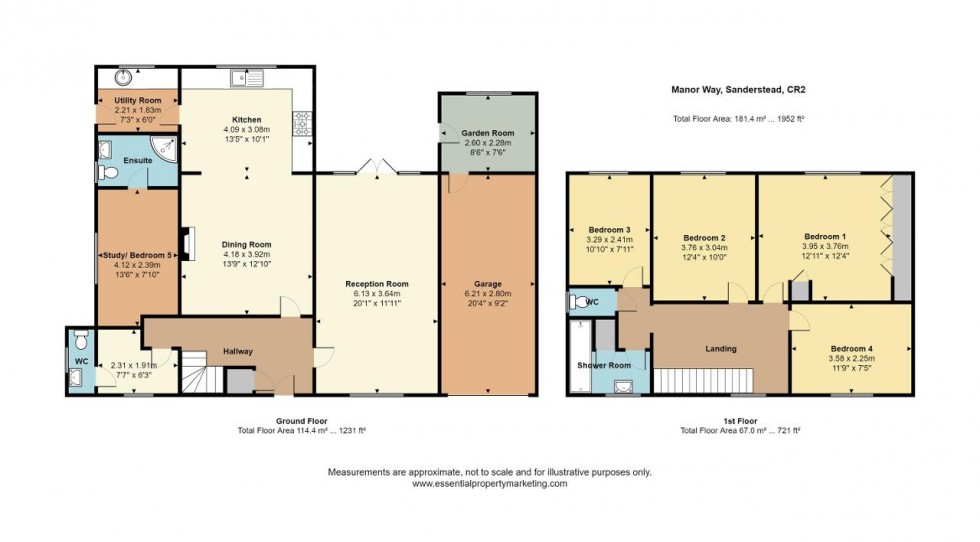 Floorplan for Manor Way, South Croydon