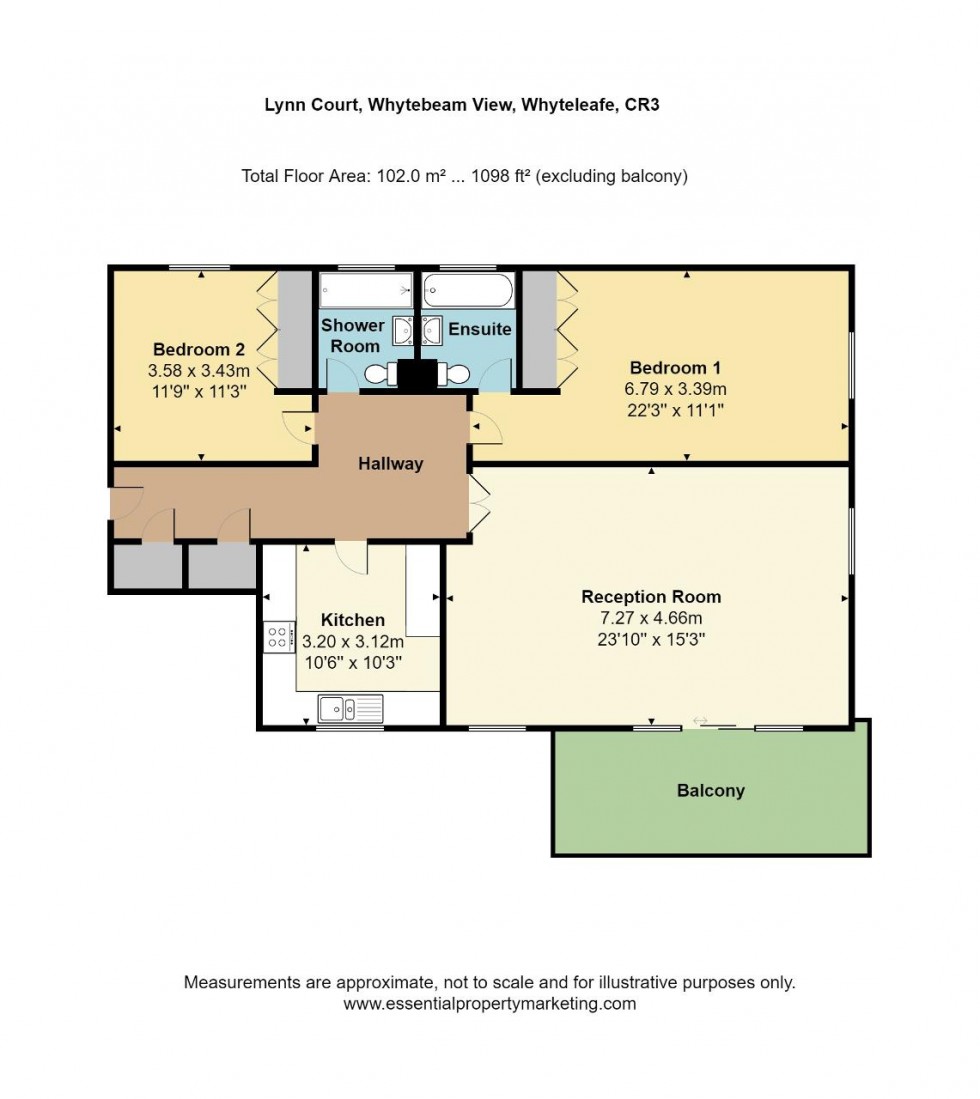 Floorplan for Whyteleafe Hill, Caterham