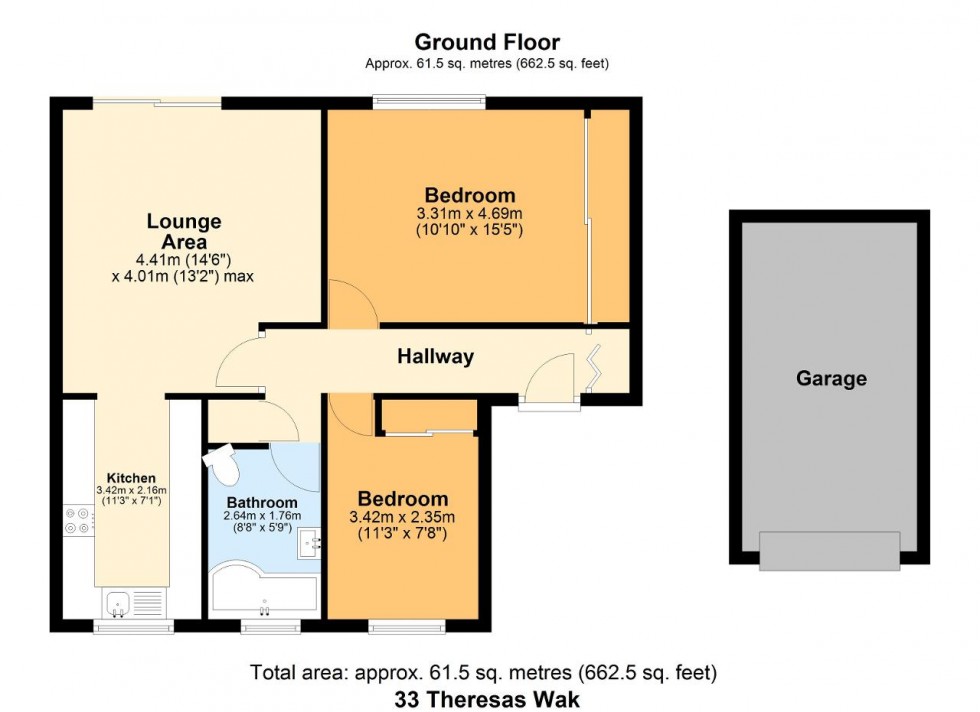Floorplan for Theresas Walk, South Croydon