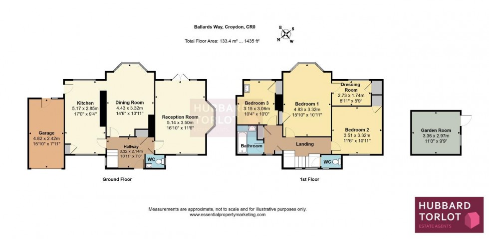 Floorplan for Ballards Way, South Croydon
