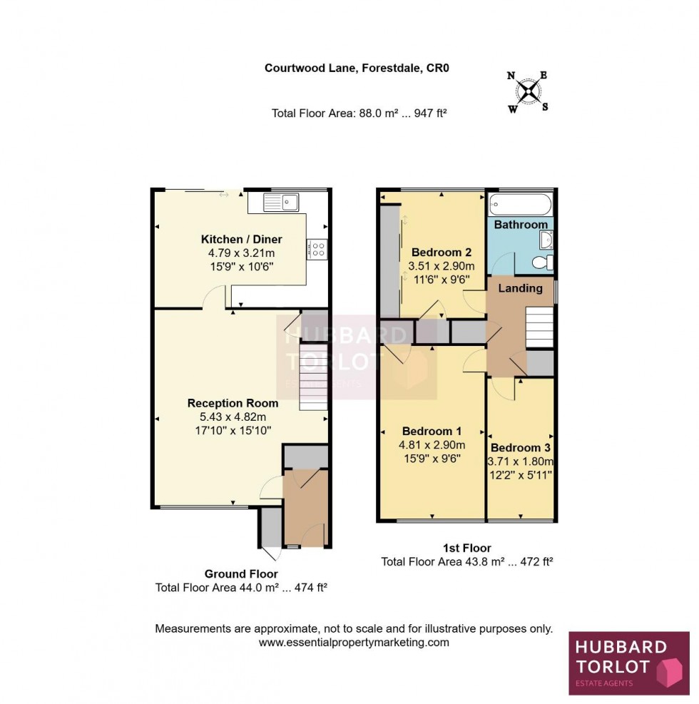 Floorplan for Court Wood Lane, Croydon